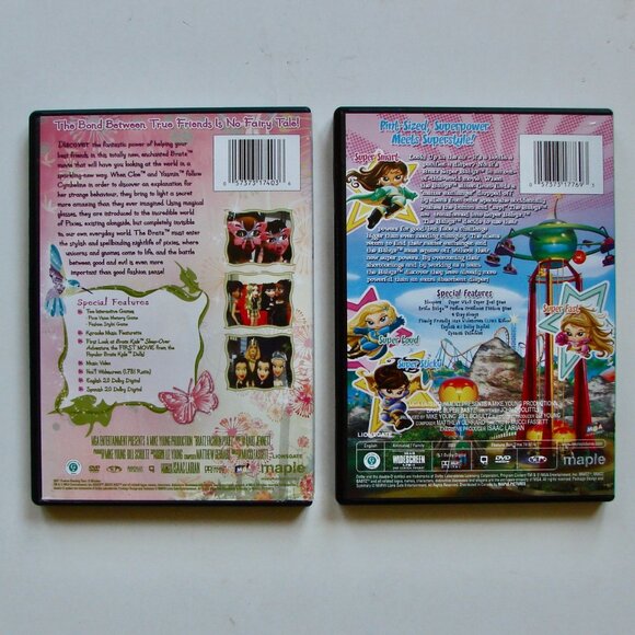 2 Bratz DVDs Movies Fashion Pixiez and Super Babyz Bratz Dolls - Picture 2 of 4